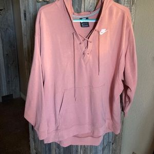 Nike hooded hi lo pullover sweatshirt